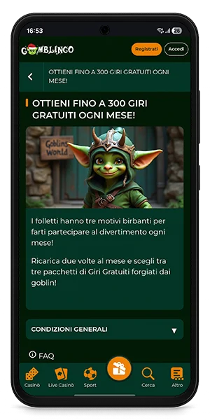 Limiti di utilizzo dei bonus di Gomblingo Casino